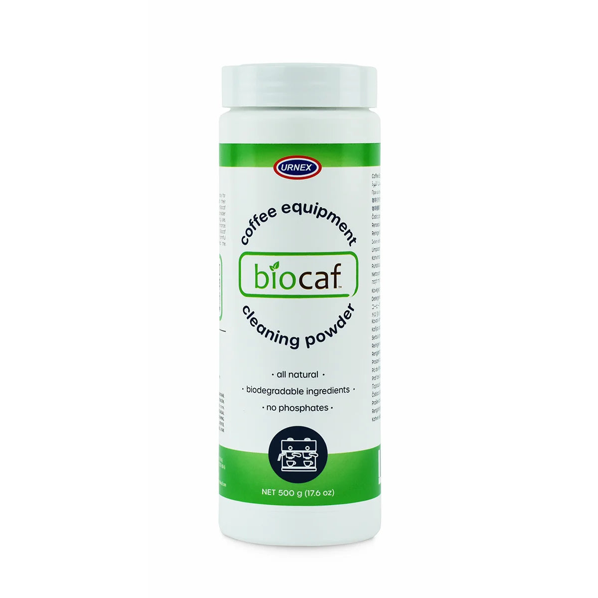 Urnex Biocaf cleaning powder 500g - Coffee Coaching Club