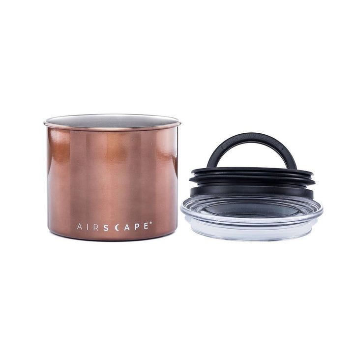 Airscape 250g acier inoxydable couleur cuivre récipient de conservation hermétique - Coffee Coaching Club