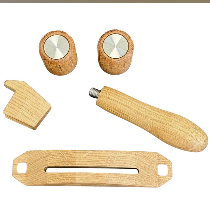 Conjunto em madeira Brewspire de carvalho – botões rotativos, paddle e alavanca de vapor como peças soltas, segunda vista