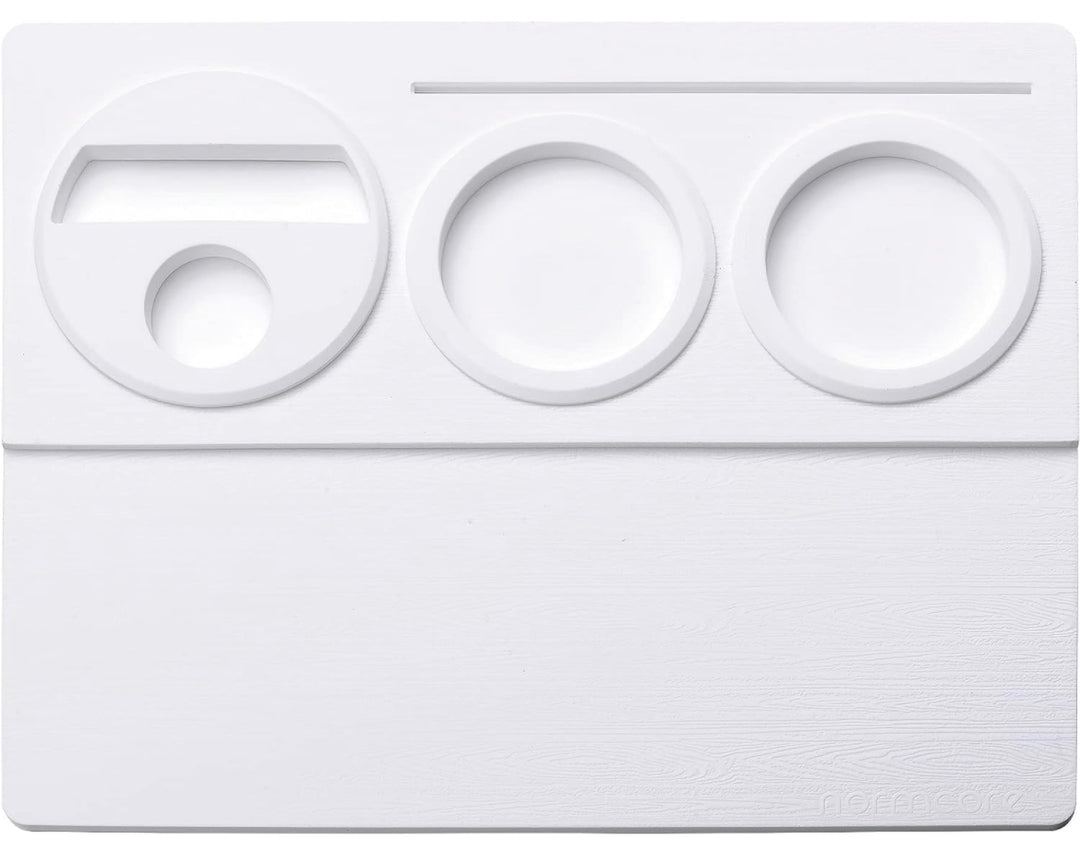Normcore Tampmatte V2 Weiss auf der Arbeitsfläche – Coffee Coaching Club 4