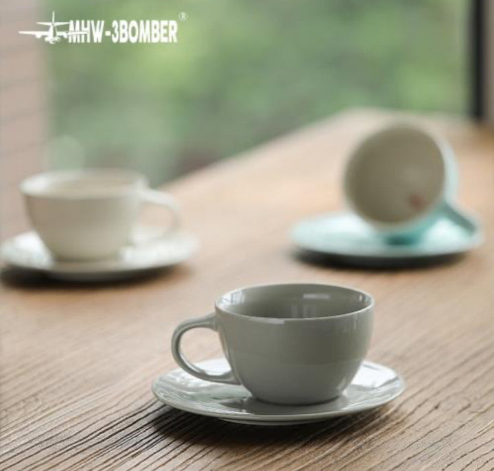 MHW 3BOMBER Mars Serie Café - Taza de cerámica 300 ml Gris - Coffee Coaching Club