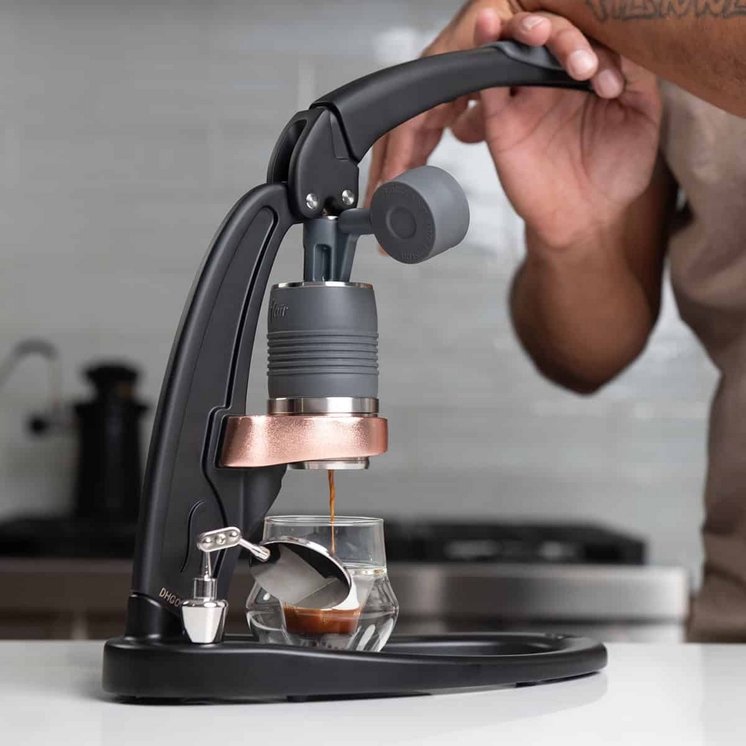 Flair PRO 3 portafiltro de acero inoxidable sin fondo – Coffee Coaching Club 3