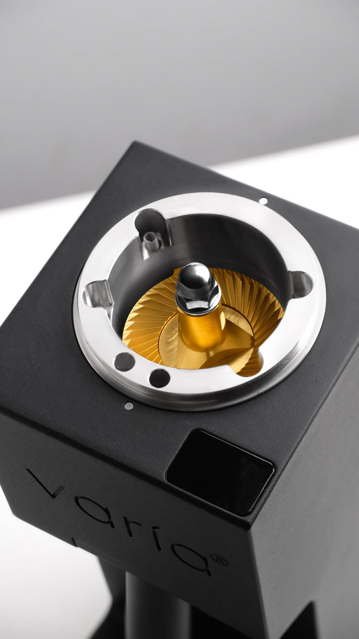Varia VS6 Gold Titanium burrs packaging – Coffee Coaching Club 5
