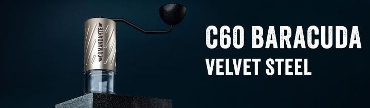 Comandante Baracuda Velvet Steel molinillo manual – edición limitada – Coffee Coaching Club