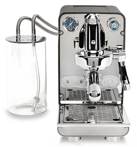 ECM Puristika Einkreiser Espressomaschine Anthrazit – Frontansicht – Coffee Coaching Club 1