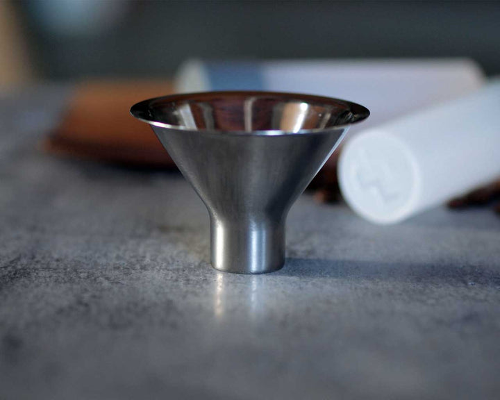 Weber Workshops single dosing funnel stainless steel – Coffee Coaching Club 1