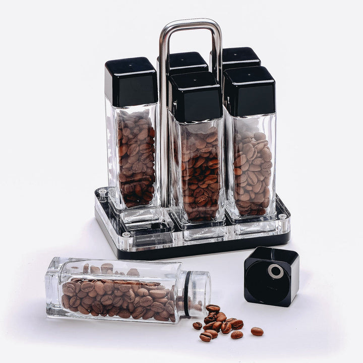Normcore couvercle en verre du set de 6 tubes à grains avec valve CO2 – Coffee Coaching Club 2