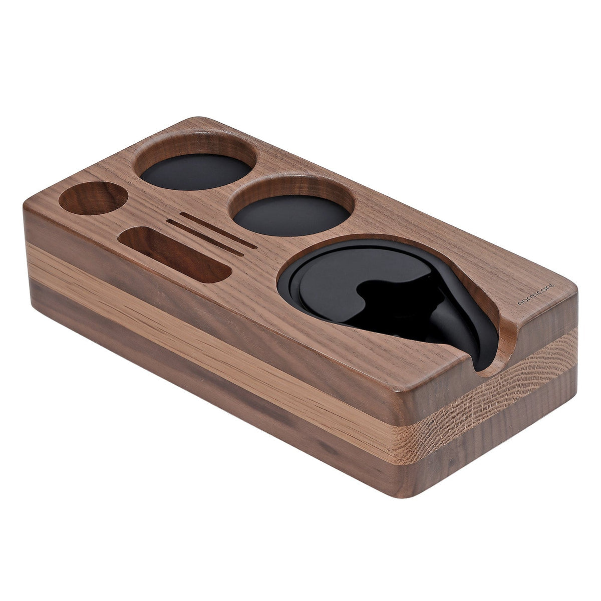 Normcore Tampingstation Massivholz Nussbaum – Coffee Coaching Club 1