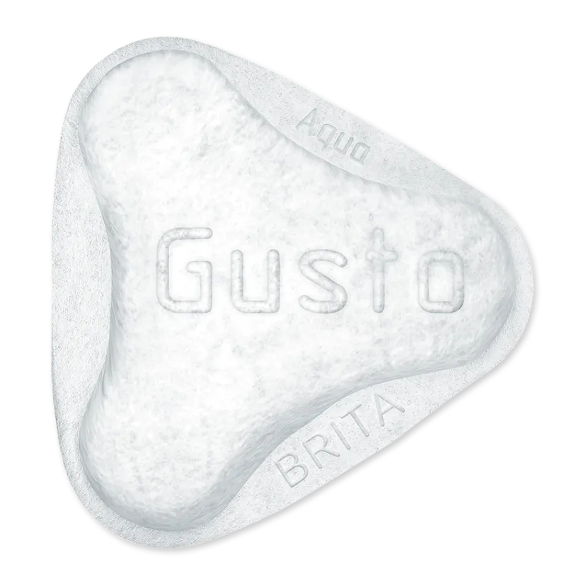 Brita Aqua Gusto Wasserfilter, Detailansicht von der Seite - Coffee Coaching Club