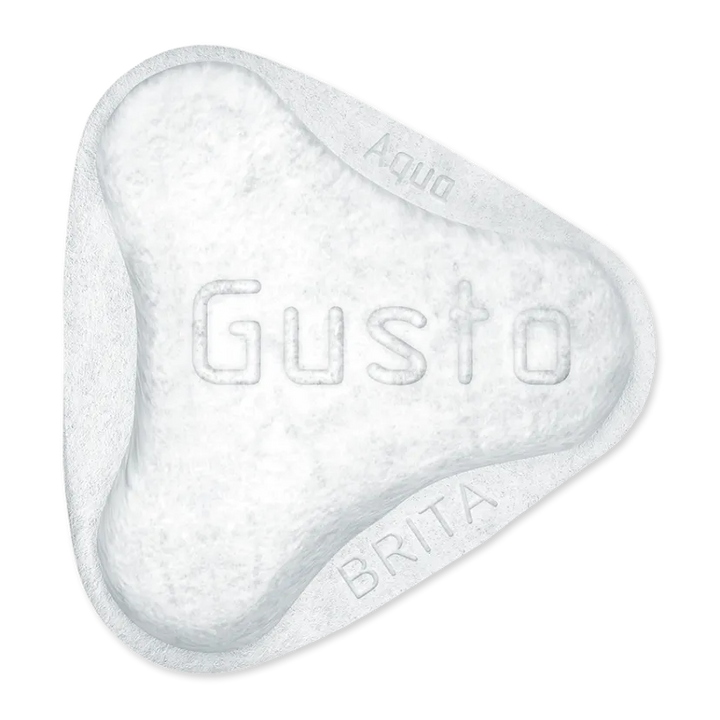 Brita Aqua Gusto Wasserfilter, Detailansicht von der Seite - Coffee Coaching Club