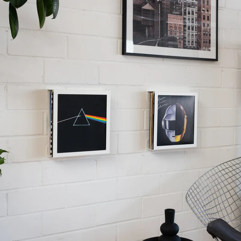FLATE Square vinyl record wall mount, white – Coffee Coaching Club