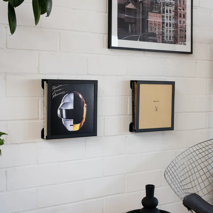 FLATE Square vinyl record wall mount, black – Coffee Coaching Club