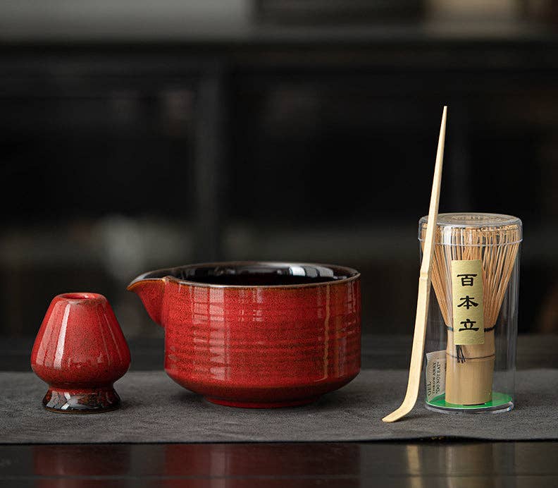 Gohobi - Gohobi Colourful Ceramic Bowl Matcha Set: Yellow - Coffee Coaching Club