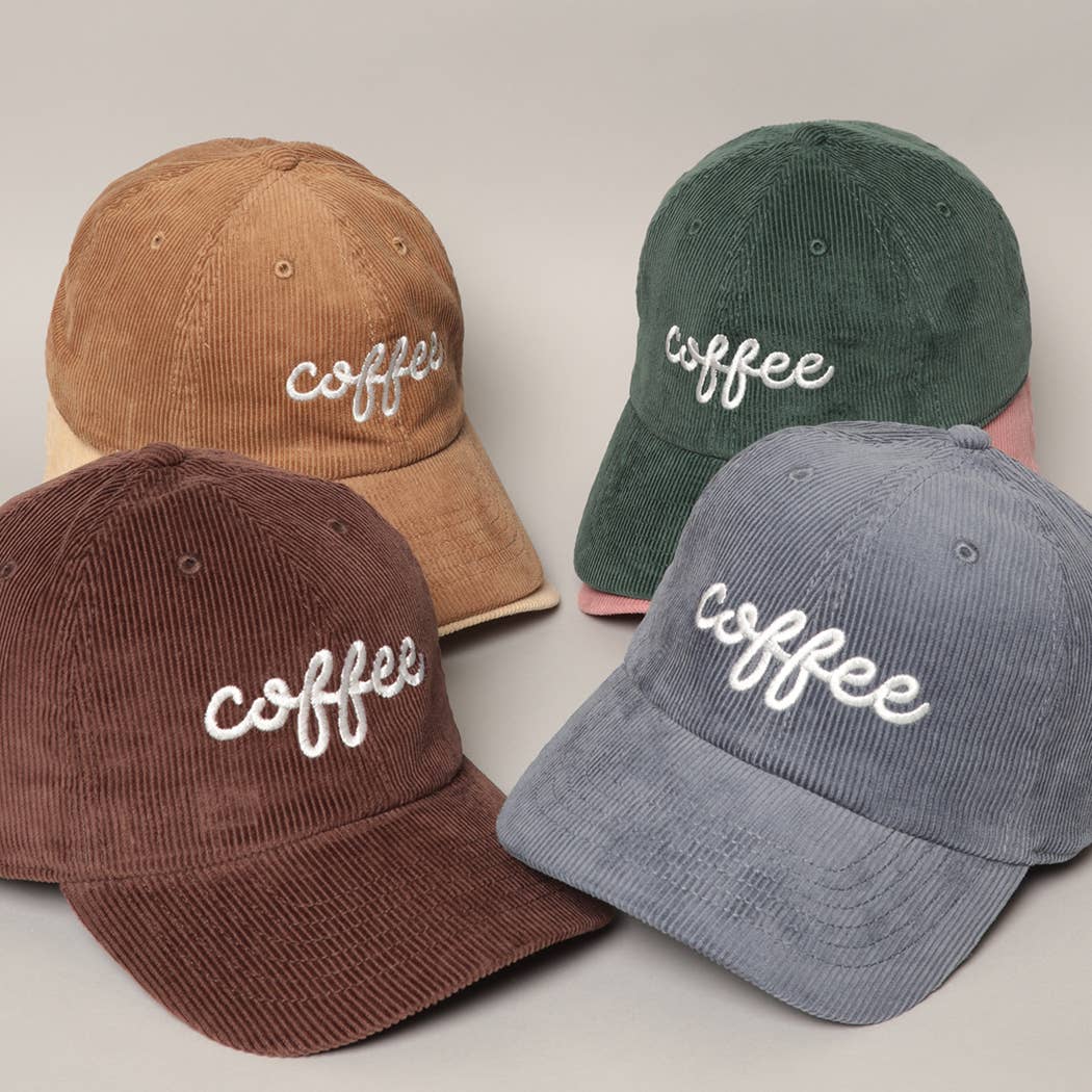 Four corduroy caps with &