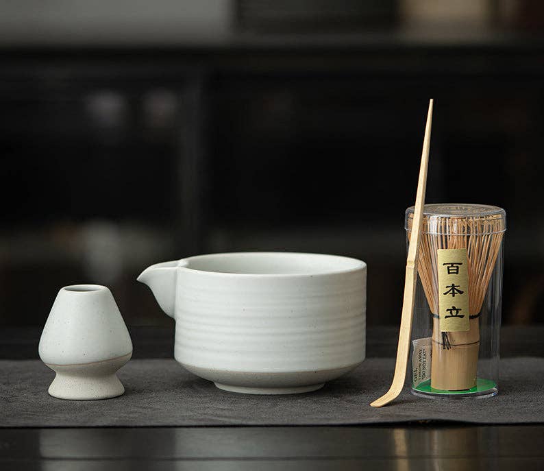 Gohobi - Gohobi Colourful Ceramic Bowl Matcha Set: Yellow - Coffee Coaching Club