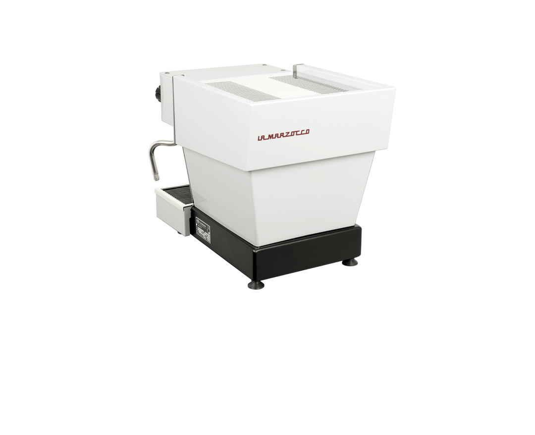 La Marzocco Linea Micra em Branco – Vista traseira – Coffee Coaching Club