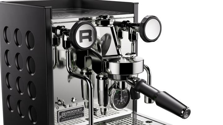 Rocket Appartamento TCA matte black side view – Coffee Coaching Club 3