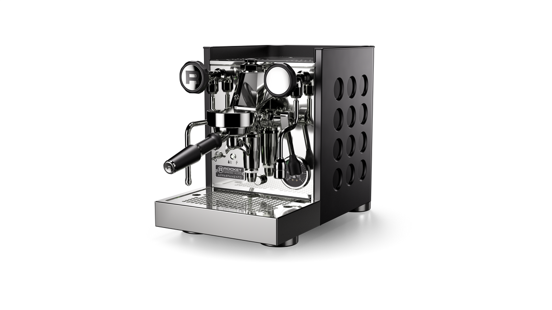 Rocket Appartamento TCA matte black E61 brew group – Coffee Coaching Club 2