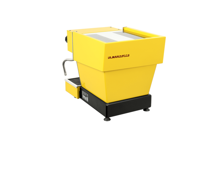 La Marzocco Linea Micra em Amarelo – Vista frontal – Coffee Coaching Club