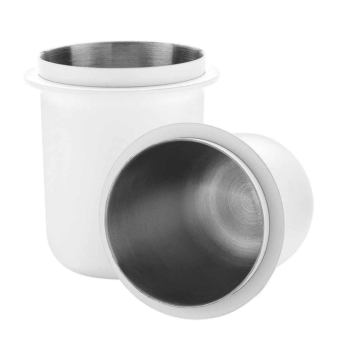 Normcore Dosing Cup Tall bianco in acciaio inox 304 – Coffee Coaching Club 1