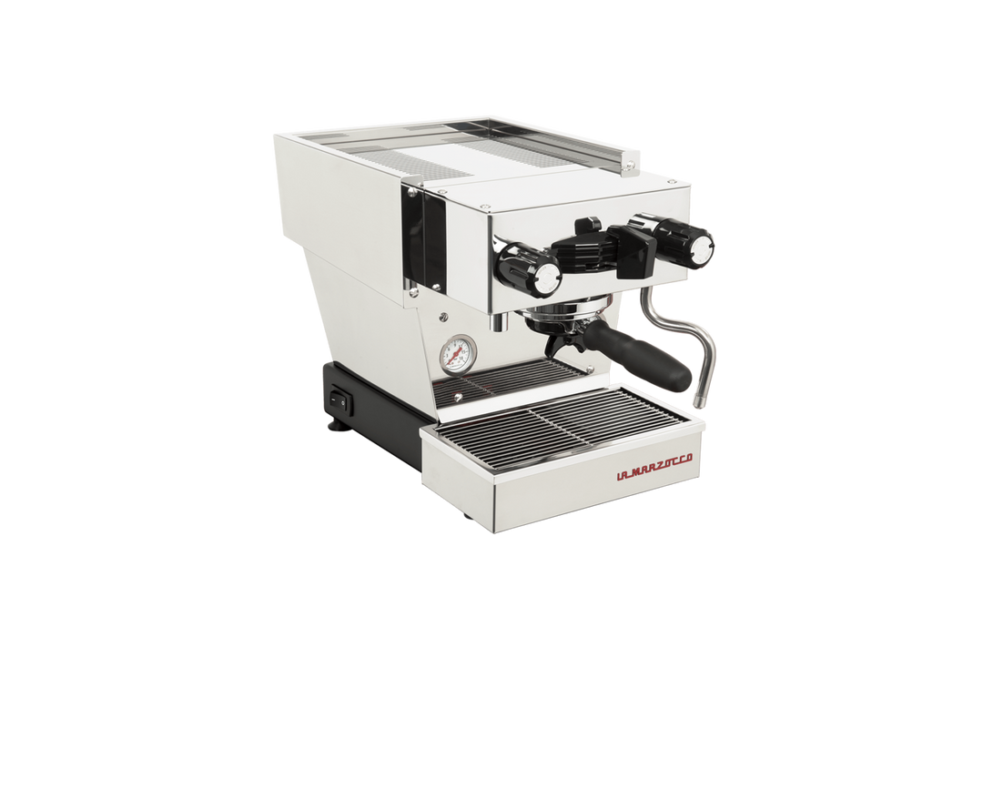 La Marzocco Linea Micra em Branco – Vista frontal em ângulo – Coffee Coaching Club
