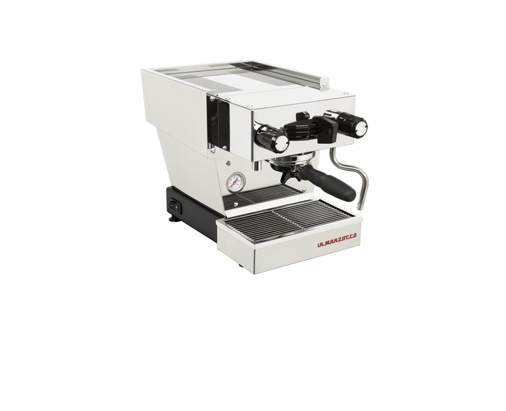 La Marzocco Linea Micra em Branco – Vista frontal em ângulo – Coffee Coaching Club