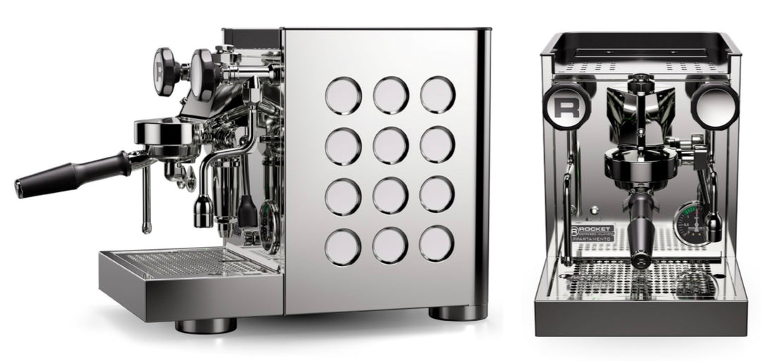 Rocket Appartamento TCA stainless steel white heat exchanger espresso machine – Coffee Coaching Club 1