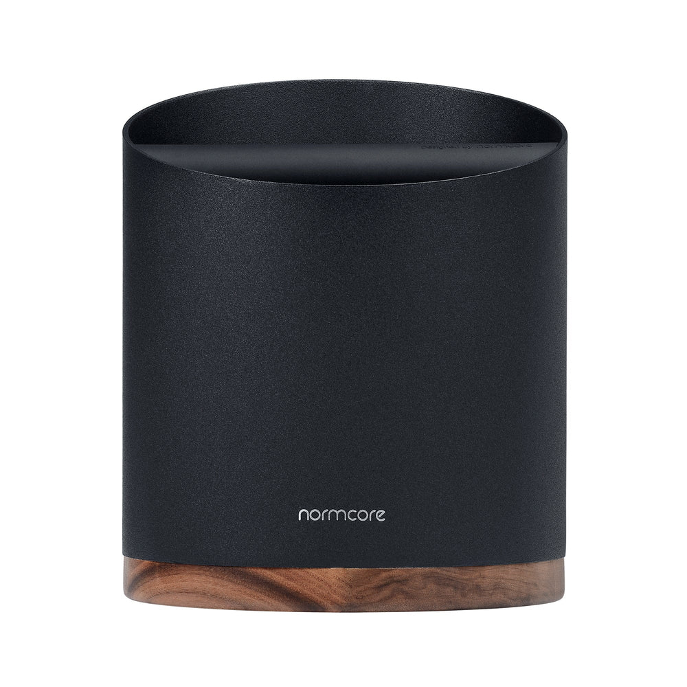 Normcore Heavy-Duty Espresso Knock Box with walnut base – Coffee Coaching Club 1