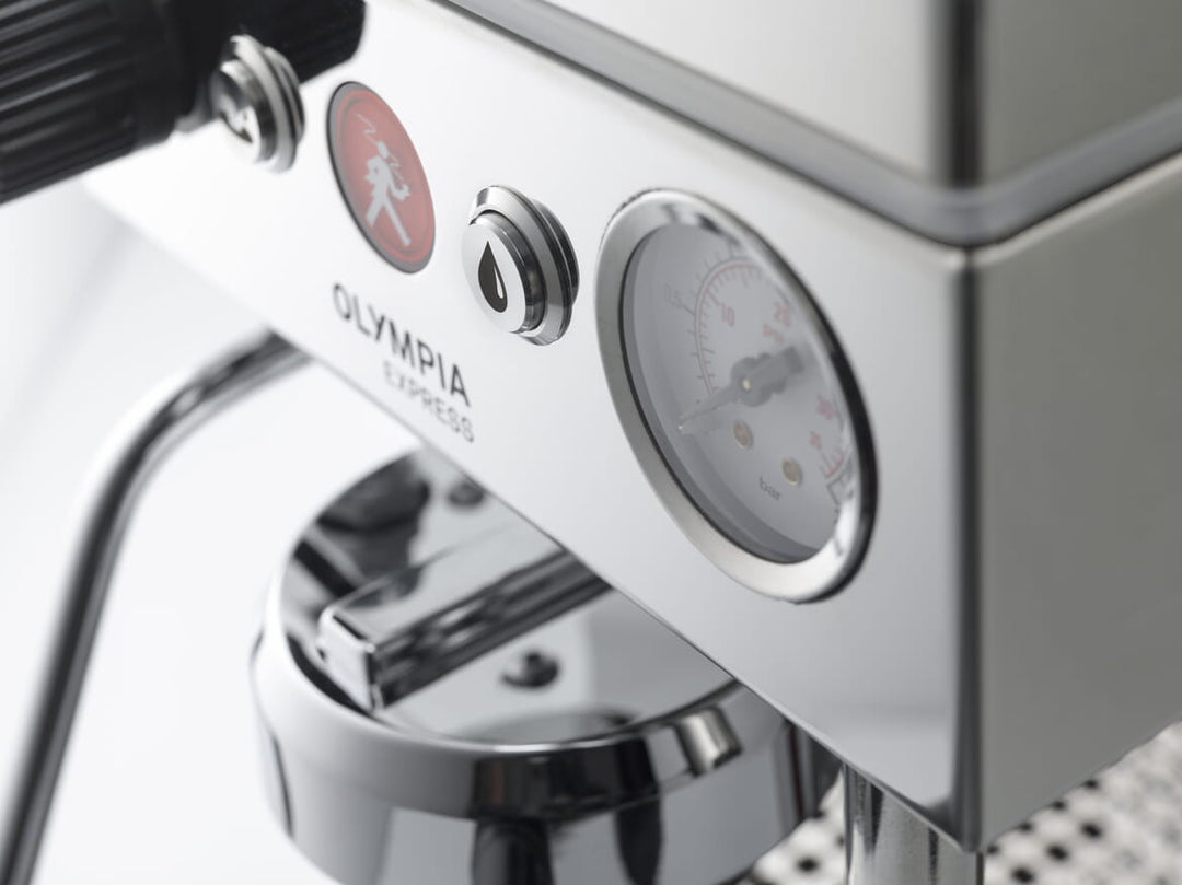 Olympia Express Maximatic botões de comando em aço inoxidável – Coffee Coaching Club 11