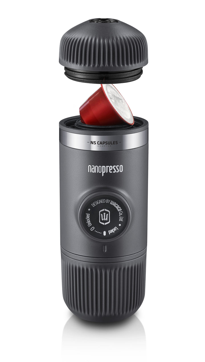 WACACO Nanopresso portable espresso machine + NS adapter - Gray - Coffee Coaching Club