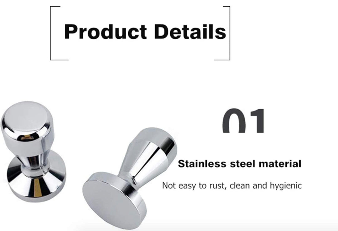 Tamper stainless steel 58.5 mm - Coffee Coaching Club