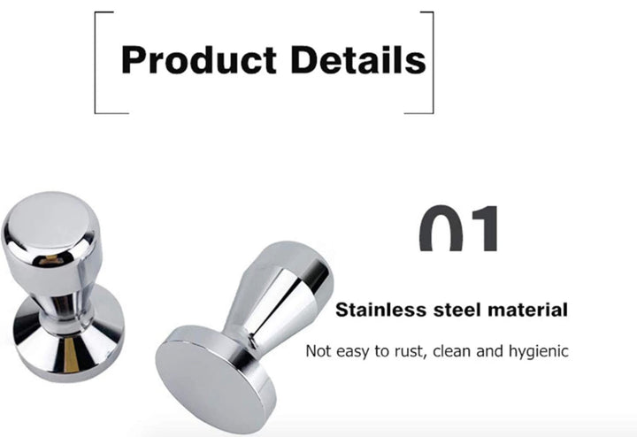 Tamper stainless steel 58.5 mm - Coffee Coaching Club