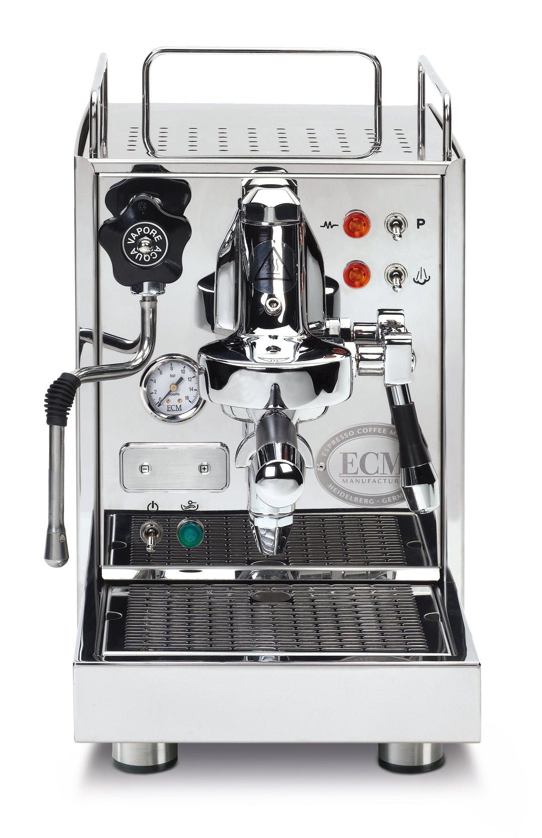 ECM Classika PID, macchina da espresso monocaldaia – vista frontale – Coffee Coaching Club 1